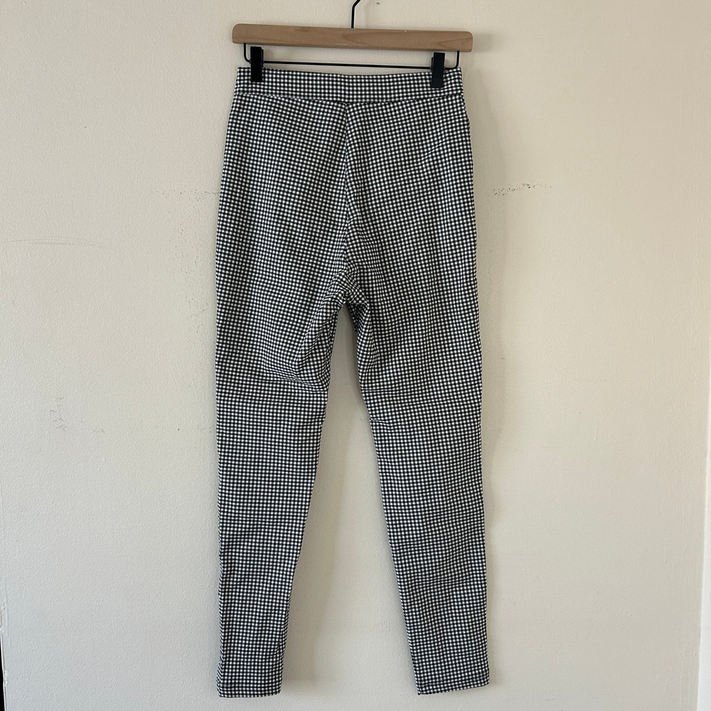 Urban Outfitters Black White Gingham High Rise Zipper Pocket Pants Size 6 - Picture 7 of 8